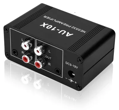 Imagen del producto de Mini amplificador de audio estéreo, amplificador de auriculares, preamplificador de tocadiscos con ganancia de 20 dB