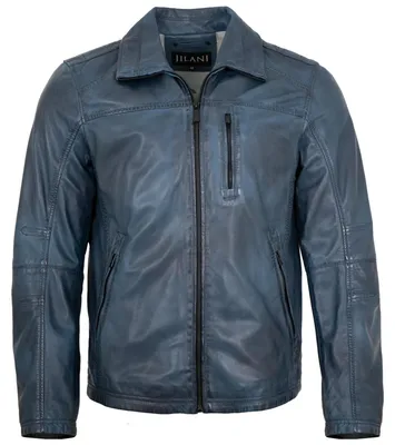 Produktbild von Jilani - Herren Lederjacke Lammnappa dunkelblau antik : 56