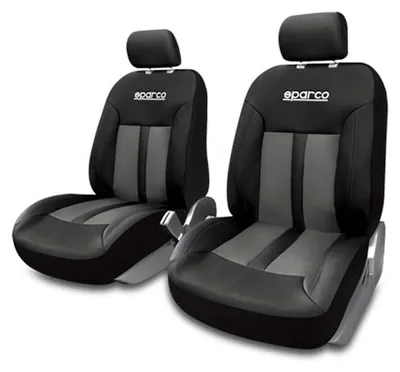 Immagine prodotto di Coprisedili SPARCO SPC1018GR, colore grigio, modello S-LINE, set di 2 pezzi
