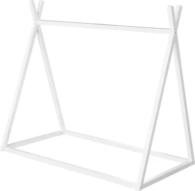 Produktbild von roba Tipibett 70 x 140 cm in Zeltform - Kinderbett nach Montessori Prinzip -es Holz - Babybett zum Spielen, Lesen & Kuscheln - Weiß