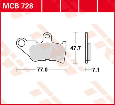 Immagine prodotto di Set di pastiglie freno TRW MCB728 Jog 50 SA22