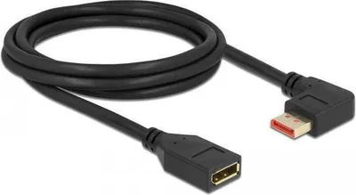 Obrázok produktu pre DELOCK Predlžovací kábel DisplayPort 8K 60 Hz 2 m zástrčka 90° ľavý uhol do zásuvky