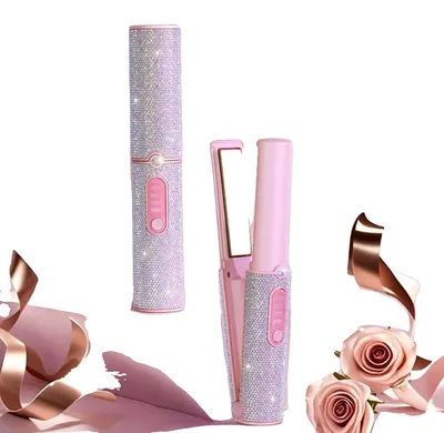 Obrázok produktu pre Žehlička na vlasy, bezdrôtové pohodlie, styling 2 v 1, fialová