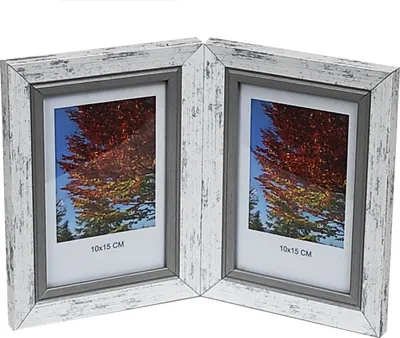 Image de GALERIE multi cadre FLASH pour photos 10x15 cm DOUBLE vertical/vertical BLANC