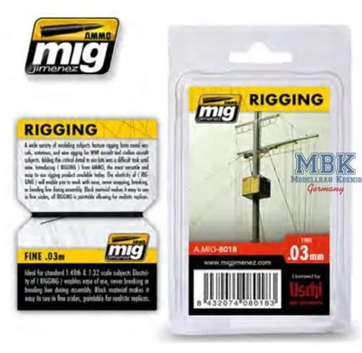 Produktbild von Ammo MIG A.MIG-8018 - Rigging - Fine 0,03mm - Neu