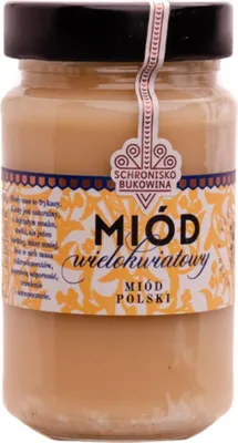 Zdjęcie produktu dla Miód wielokwiatowy 240 ml/315 gramów - Schronisko Bukowina