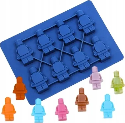 Produktbild von Forma Silikonowa Na Mini Ludziki Lego Żelki Ludziki Cukrowe Czekoladowe 8Sz