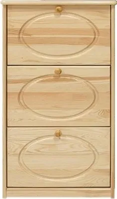 Produktbild von Schuhschrank 016 Kiefer massiv Vollholz natur 016 - Abmessung 115 x 58 x 29 cm (H x B x T)