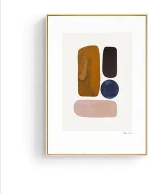 Produktbild von TPFLiving Kunstdruck LW-44 (OHNE RAHMEN) Poster - Leinwand - Wandbild - Hochauflösender Giclée-Druck, langlebig und hochwertig - Nordic Art - Abstrakte Formen -  - Größe: 50x70cm