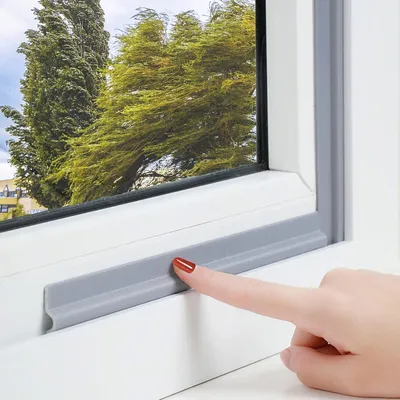Produktbild von Zugluftstopper T-förmige Zugluftleiste, 6 m, grau, selbstklebend, schalldämmend, Dichtung für Fenster und Türen