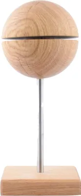 Produktbild von Handgedrechselte Holz- Schlüsselkugel mit Stativ Eiche 11cm