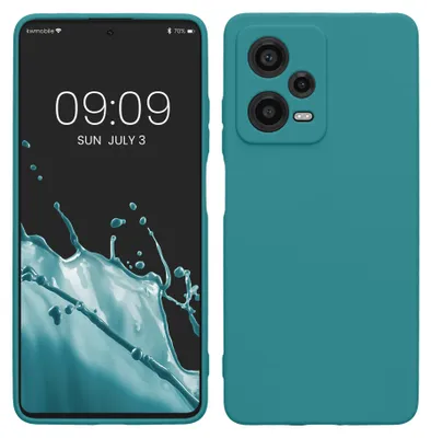 Produktbild von kwmobile Handyhülle für Xiaomi Redmi Note 12 Pro Plus 5G Hülle - weiches Handy Silikon Case - Schutzhülle Cover - Petrol matt