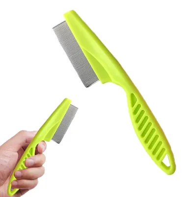 Produktbild von Flohkamm für Haustiere mit rutschfestem Griff