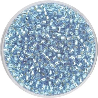 Produktbild von Rocailles Silbereinzug hellblau 2,6 mm 17 g