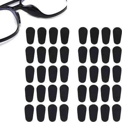 Produktbild von Silikon Nasenpad 30 Paar 1.0mm Nasenpads brille selbstklebend Rutschfeste Selbstklebende Nasenpads für Brillen Sonnenbrillen(Schwarz)