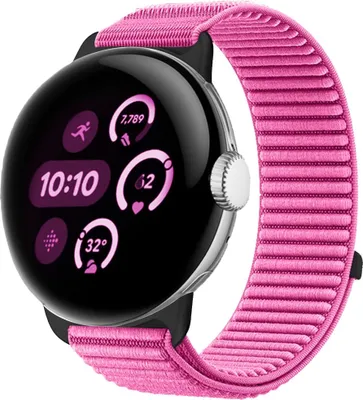 Obrázok produktu pre Nylonový remienok pre Google Pixel Watch 4 / 3 / 2 / 1 41 mm suchý zips ružový