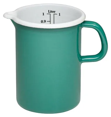 Image de Riess Mesure de cuisine ⌀10cm 1L Nature Green Dark émail