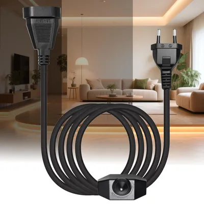 Productafbeelding van LED Dimmer Met Schakelaar, 230V 2m Dimmer Voor LED Lampen AC 220-240V/50HZ 100W Max