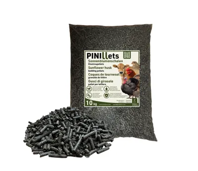 Produktbild von PINI Sonnenblumenschalen Pellets 10 kg Einstreupellets Einstreu