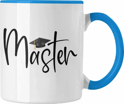 Produktbild von Trendation - Master Abschluss Geschenk Tasse Bestanden Studium Prüfung Graduation (Blau)
