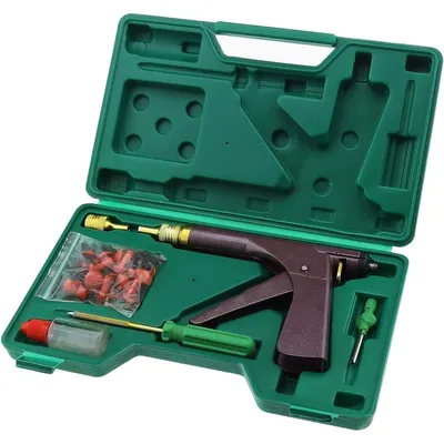 Produktbild von Reifenreparatur-Set, Reparatur-Set – Profi Tubeless Reifenstopfen Kit mit Pilz-Stopfen für Motorrad, Auto, ATV, LKW, Wohnmobil & Anhänger, Schwerlast