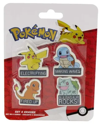 Zdjęcie produktu dla Zestaw 4 gumek Pokemon