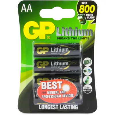 Produktbild von GP Batteries Lithium Primary AAA, Einwegbatterie, AAA, Alkali, 1,5 V, 4 Stück(e), Premium