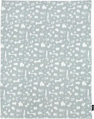 Produktbild von Alvi® ALVI Babydecke Jersey Animals blau 75 x 100 cm