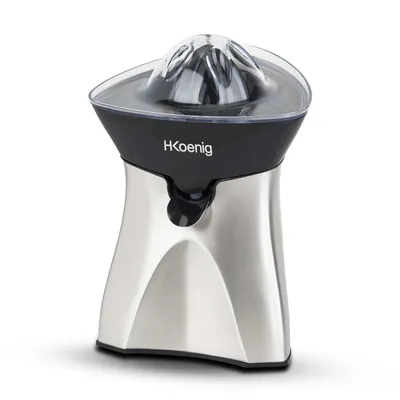 Produktbild von H.Koenig AGR60 Zitruspresse elektrisch / 2 Presskegel / Tropfstopp / 60 W / Edelstahl / silber