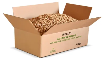 Produktbild von Natürliche Holzstreu für Katzen, 7 kg
