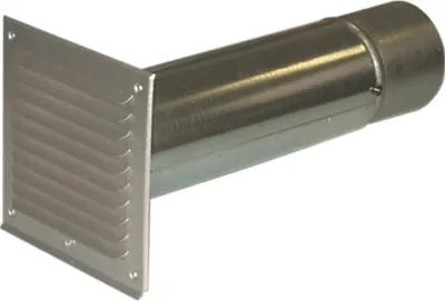 Immagine prodotto di Manicotto a parete 1232415 tondo 125 con raccordo a lamelle antiriflusso tondo zincato