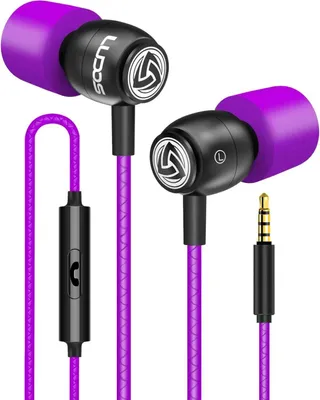 Produktbild von Ludos Clamor In-Ear Headphones with Cable & Microphone, 5 Year Warranty, Bass & Premium Audio Quality, Memory Foam, Reinforced Cable, Call Control