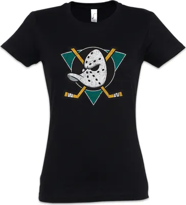 Produktbild von Urban Backwoods Ducks Hockey, Damen T-Shirt, Farbe: Schwarz, Größe: 2XL