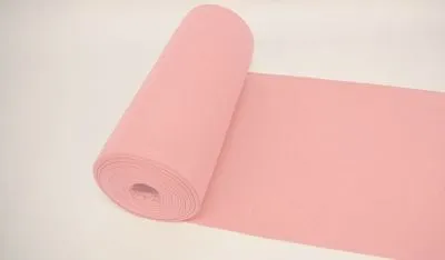 Produktbild von Bündchenstoff LUC Zartrosa, Uni 270 g/m², Strickschlauch glatt/fein, 35cm Schlauch, Meterware