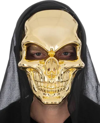 Produktbild von Halloween Maske "Totenkopf" | Gold