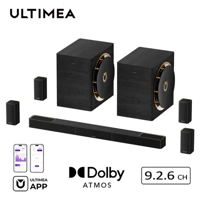 Produktbild von ULTIMEA Skywave X100 Dual 9.2.6 Soundbar mit Dolby Atmos & DTS:X, THX-Tuned, 2x10" Subwoofer, 2000W, 8K Pass-Through, Kabellos