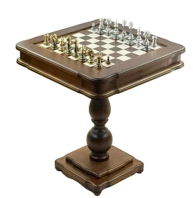 Produktbild von Exklusiver Italfama Spieltisch Set – 24k Gold & 925 Silber Figuren 9cm, Backgammon 58x58 cm