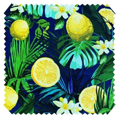 Produktbild von OXFORD 210D - D215 Lemon Night - Bedruckter Polsterstoff - Outdoor Dekostoff - Wasserabweisende Reißfeste Meterware 1lfm