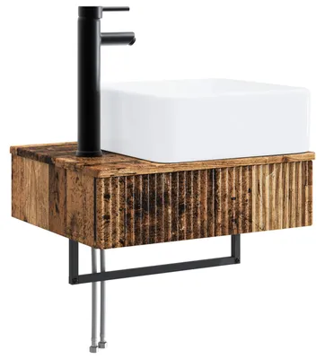 Produktbild von Wandmontiertes Waschbecken Altholz 50 x 41 x 39 cm
