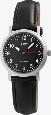 Produktbild von Just Titan Damenuhr mit Echtlederarmband, 5 ATM