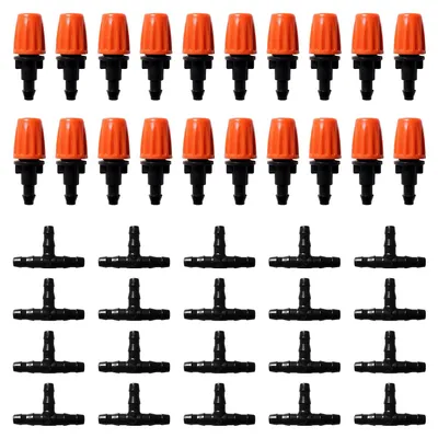 40-teiliges Tropfbewässerungsset, verstellbar, für 4/7 mm Schlauch