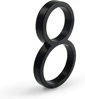 Produktbild von Famanu Hausnummer 12 cm - Schwarz