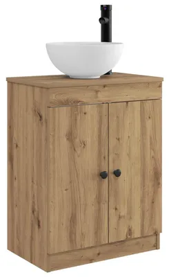 Produktbild von vidaXL Badezimmerschrank mit Waschbecken Artisan-Eiche 54 x 35 x 83 cm