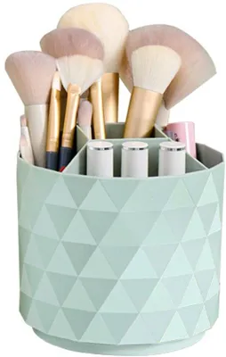 Produktbild von Ibenzoa® 360° drehbarer Kosmetik‑Organizer & Make‑up‑Pinselhalter aus hochwertigem Kunststoff – stabile, multifunktionale Aufbewahrung für Kosmetik und Pinsel