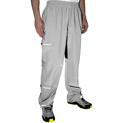 Produktbild von Valkental® Ultimative Fahrrad Regenhose für Radfahrer - Wasserdichte & reflektierende Fahrradhose für Damen & Herren - schwarz vollreflektierend