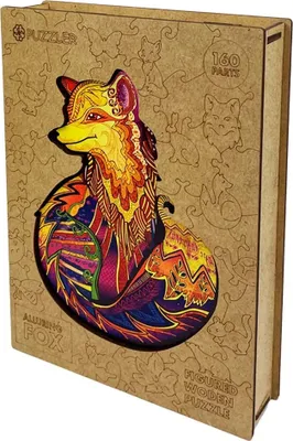 Image de PUZZLES DE COULEUR EN BOIS - Renard Mystérieux