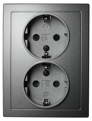 Produktbild von Schutzkontakt-Steckdose McPower Flair 2-fach 250V/16A anthrazit