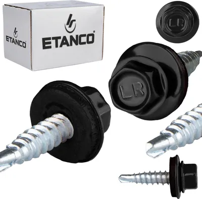 Immagine prodotto di Viti autofilettanti ETANCO Viti per lamiera trapezoidale RAL 9005 4,8 x 20 mm 250 pz.