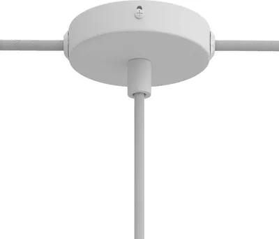 Immagine prodotto di Creative-Cables Kit Mini rosone cilindrico in Metallo a 1 Foro Centrale e 2 Laterali - Cilindrico, Bianco Opaco
