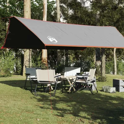 Produktbild von Design Tarp Grau und Orange 500x294 cm Wasserdicht, Campingzelte 2024 Neu